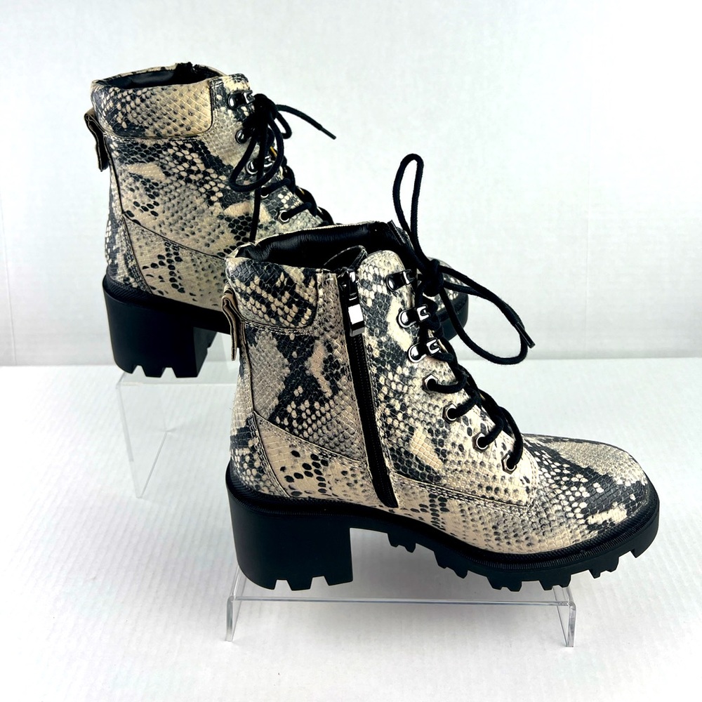 Madden Girl Lace/side zip boots, size 7.5